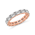 9ct Rose Gold Maven Emerald Lab Diamond Eternity Ring (3 Ct. Tw.) right