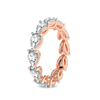 9ct Rose Gold Lily Pear Lab Diamond Eternity Ring (2 Ct. Tw.) left