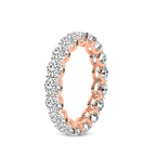 14kt Rose Gold Neveah Round Lab Diamond Eternity Ring (3 Ct. Tw.) left