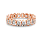 10kt Rose Gold Clara Oval Bezel Lab Diamond Eternity Ring (2 Ct. Tw.) front image