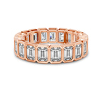 10kt Rose Gold Vera Emerald Bezel Eternity Lab Diamond Ring (2 Ct. Tw.) front image
