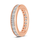 10kt Rose Gold Channel Set Princess Lab Diamond Eternity Ring (2 Ct. Tw.) left