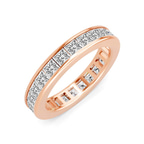 10kt Rose Gold Channel Set Princess Lab Diamond Eternity Ring (2 Ct. Tw.) right