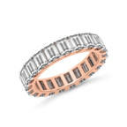 14kt Rose Gold Riley Emerald Lab Diamond Eternity Ring (6 Ct. Tw.) side right image one
