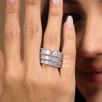 14kt Rose Gold Riley Emerald Lab Diamond Eternity Ring (6 Ct. Tw.) color product image two