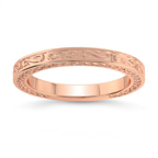 9ct Rose Gold Vintage Wedding Band front image