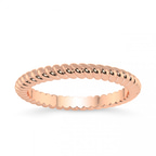 14kt Rose Gold Lupe Twist Wedding Band front image