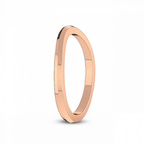 10kt Rose Gold Ivy Dainty Wedding Band left