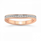 9ct Rose Gold Jade Wedding Band (1/4 Ct. Tw.) front image