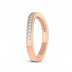 9ct Rose Gold Jade Wedding Band (1/4 Ct. Tw.) left