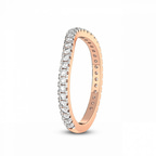 9ct Rose Gold Zea Wedding Band (1/3 Ct. Tw.) left