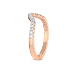 10kt Rose Gold Tye Wedding Band (1/4 Ct. Tw.) left