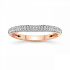 9ct Rose Gold Lea Wedding Band (1/5 Ct. Tw.) front image