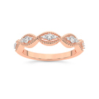 9ct Rose Gold Floriane Wedding Band (1/4 Ct. Tw.) front image