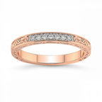 9ct Rose Gold Nell Wedding Band (1/10 Ct. Tw.) front image