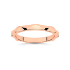 10kt Rose Gold Lyra Wedding Band front image