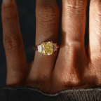 10kt Rose Gold A Summer's Day Colored Lab Diamond Ring (4 Ct. Tw.) model image two