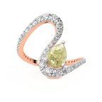 18kt Rose Gold The Sun and the Stars Colored Lab Diamond Ring (1 3/4 Ct. Tw.) left