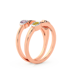 18kt Rose Gold Shooting Stars Colored Lab Diamond Ring (2 Ct. Tw.) standing product image one