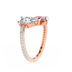 9ct Rose Gold Day and Night Colored Lab Diamond Ring (3 Ct. Tw.) right