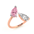 9ct Rose Gold Break of Dawn Colored Lab Diamond Ring (2 Ct. Tw.) front image