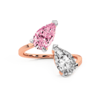 9ct Rose Gold Break of Dawn Colored Lab Diamond Ring (2 Ct. Tw.) left