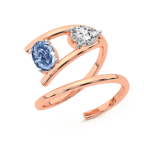 9ct Rose Gold Before the Rainbow Colored Lab Diamond Ring (1 Ct. Tw.) front image