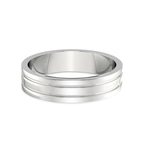 9ct White Gold Passion Blend Men's Band front image