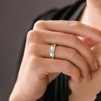 14kt White Gold Beau Couple Rings (1/10 Ct. Tw.) her model