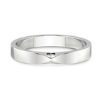 9ct White Gold Everlasting Bow Men's Band front image