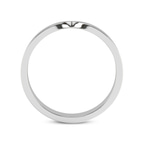 9ct White Gold Everlasting Bow Men's Band right