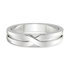 9ct White Gold Ardor X Men's Band front image