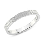 9ct White Gold Signature Men's Band left
