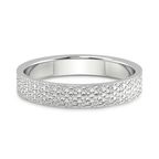 9ct White Gold Sculpted Men's Band front image