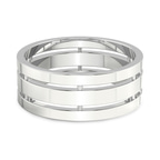 18kt White Gold Unfading Two-Tone Men's Band front image