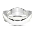 14kt White Gold Immortal Cross Men's Band front image
