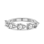 9ct White Gold Penelope Pear Lab Diamond Anniversary Band (1/2 Ct. Tw.) front image