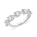 9ct White Gold Penelope Pear Lab Diamond Anniversary Band (1/2 Ct. Tw.) side right image one