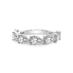 Platinum Estrella Pear Lab Diamond Anniversary Band (1 Ct. Tw.) front image