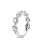 Platinum Estrella Pear Lab Diamond Anniversary Band (1 Ct. Tw.) left
