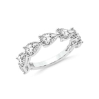 Platinum Estrella Pear Lab Diamond Anniversary Band (1 Ct. Tw.) right