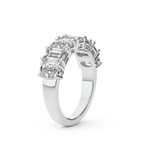 Platinum Daphne Oval and Emerald Lab Diamond Anniversary Band (4 Ct. Tw.) left
