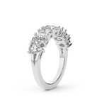 14kt White Gold Elara Oval and Pear Lab Diamond Anniversary Band (2 Ct. Tw.) left