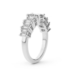 10kt White Gold Aphrodite Emerald Lab Diamond Anniversary Band (5 Ct. Tw.) left