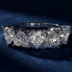 9ct White Gold Octavia Heart Lab Diamond Anniversary Band (1 Ct. Tw.) color product image one