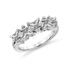 9ct White Gold Octavia Heart Lab Diamond Anniversary Band (1 Ct. Tw.) side right image one