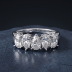 Platinum Blakely Pear Lab Diamond Anniversary Band (1/2 Ct. Tw.) color product image two