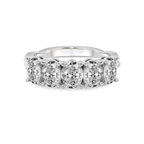 Platinum Serafina Oval Lab Diamond Anniversary Band (2 Ct. Tw.) front image