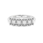 Platinum Ophelia Emerald Lab Diamond Anniversary Band (2 Ct. Tw.) front image