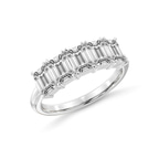Platinum Ophelia Emerald Lab Diamond Anniversary Band (2 Ct. Tw.) right